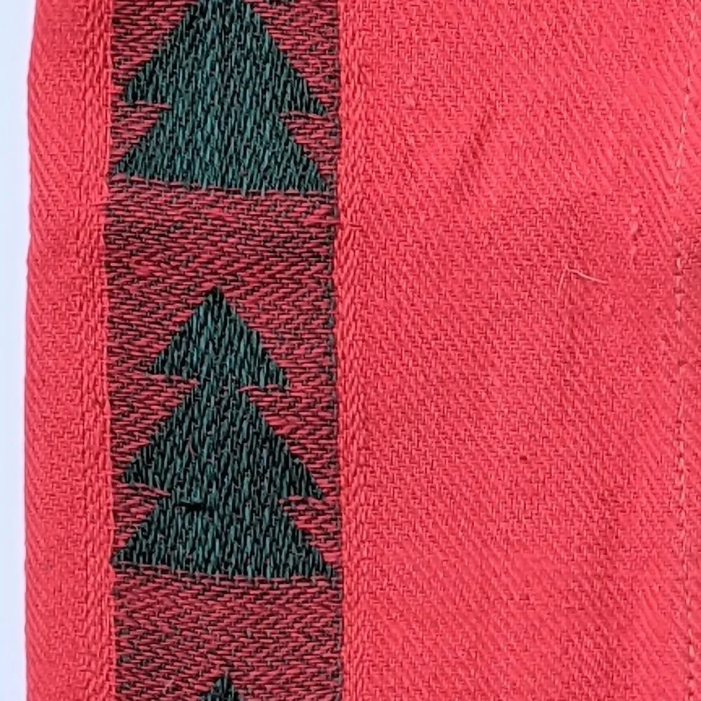 Crate&Barrel Red 100% Cotton Hostess Towel